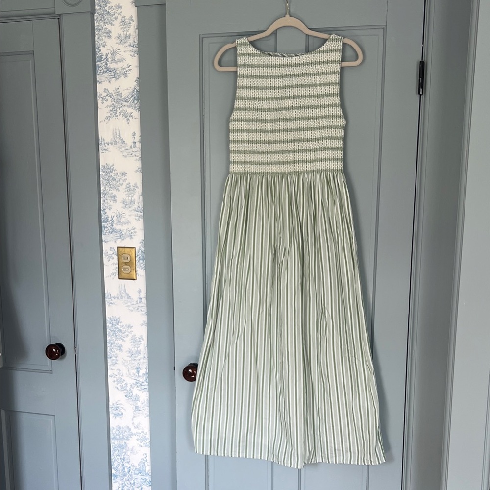 Hill House Home Cosima in Apple Green Stripe